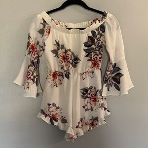 Floral Off-Shoulder Women's Romper